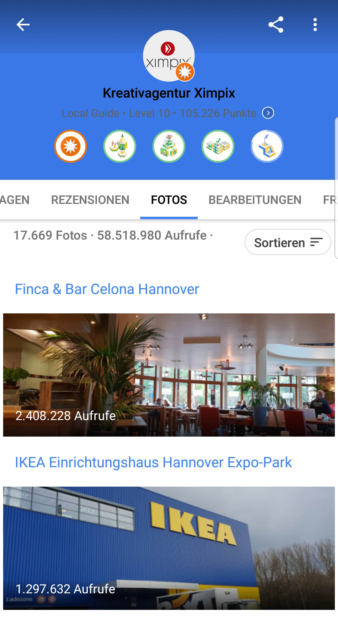 Google Local Level 10 Auszug